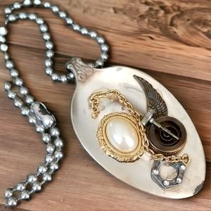 NWT Repurposed Hand Crafted Vintage Steampunk Spoon Necklace